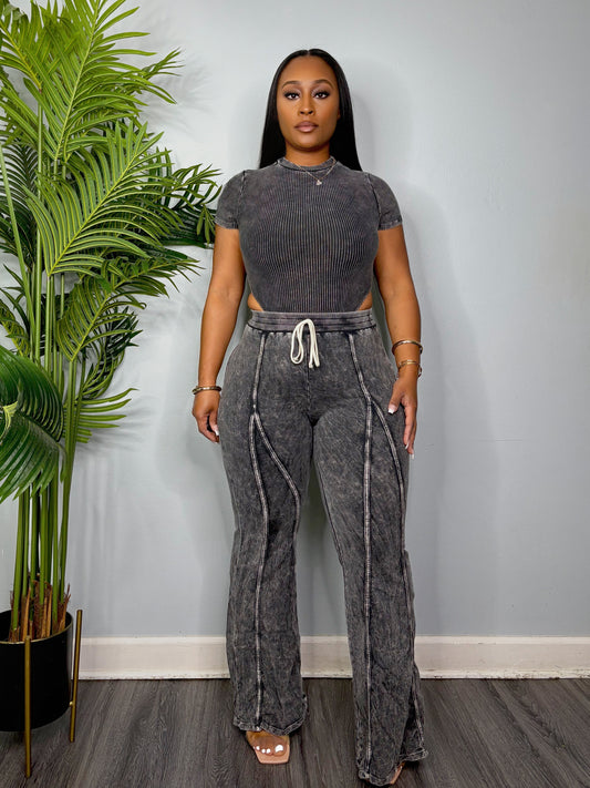 CHILLY PANT SET (BLACK)