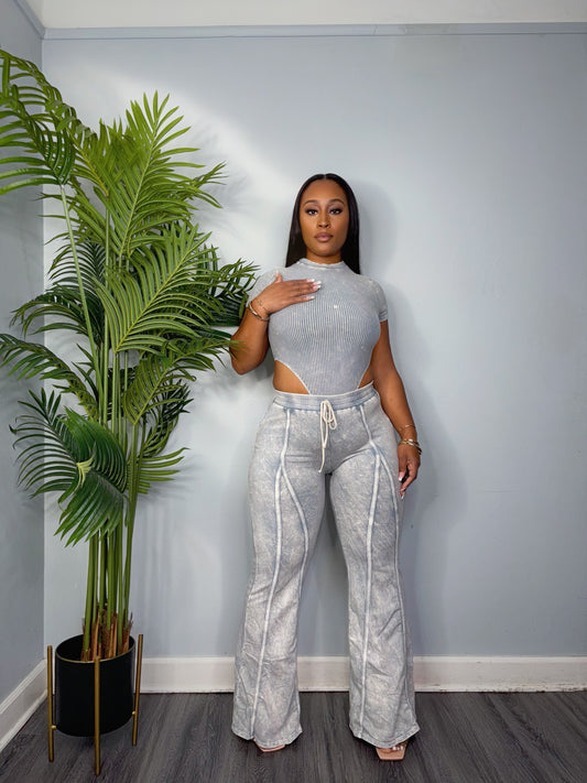 CHILLY PANT SET (GRAY)